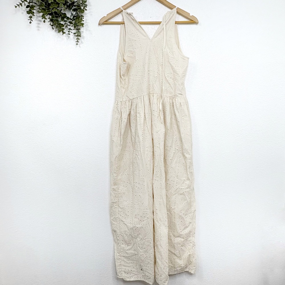 Universal Thread Cream Eyelet Cotton Jumpsuit